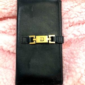 Gucci Black Leather Wallet with Jackie O Closure